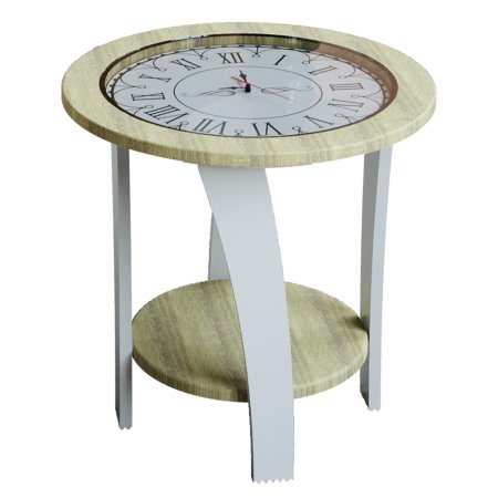 Стол журнальный Эстет для гостинной (Дуб сонома/белый жемчуг)