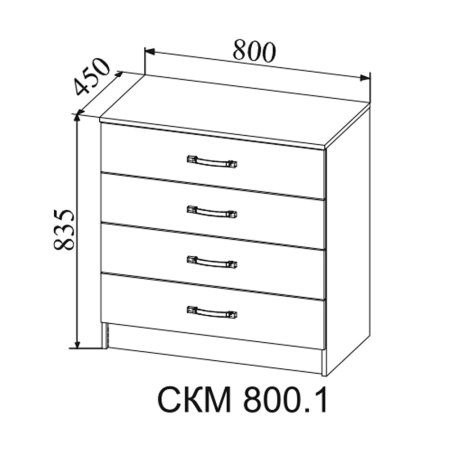 Софи Комод СКМ 800.1 (Сонома/Белый)