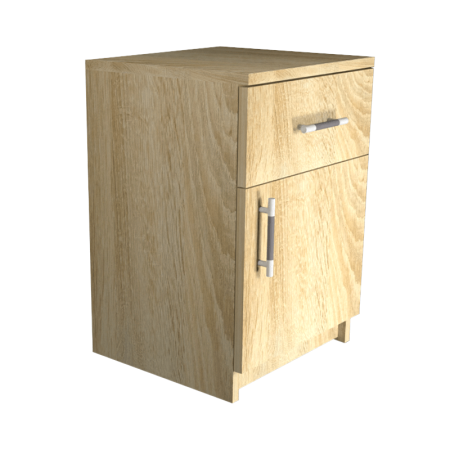 Тумба прикроватная №4 (ящик + дверь) (новые нап) (Дуб сонома)