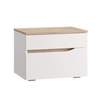 Муссон Тумба прикроватная 16.03 (Белый шагрень / Дуб эндгрейн)