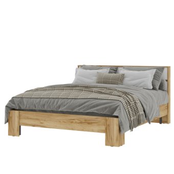 Хелен кровать КР 03 160х200 с ламелями (Крафт золотой/Белый)