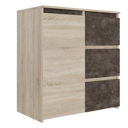 Комод Милано 2 (Сонома/Ателье темное)