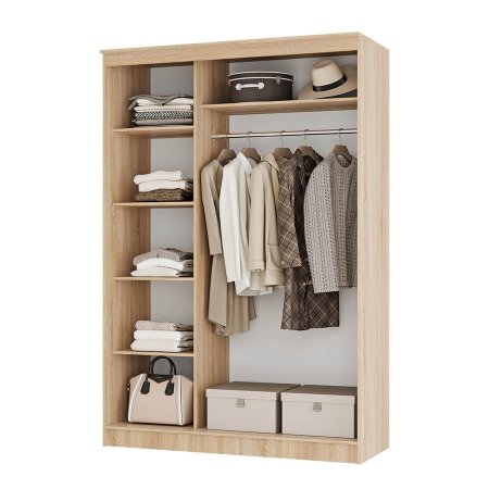 Сакура шкаф-купе 1,5м (Сонома/Белый)