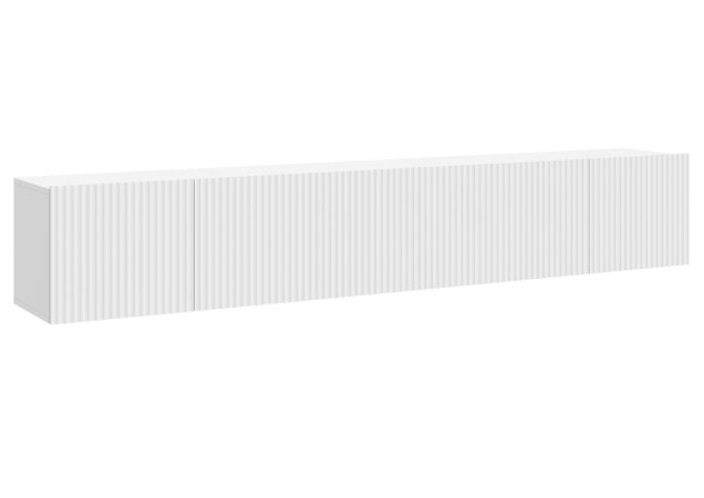 Сканди тумба под ТВ МДФ (Белый/Белый глянец)