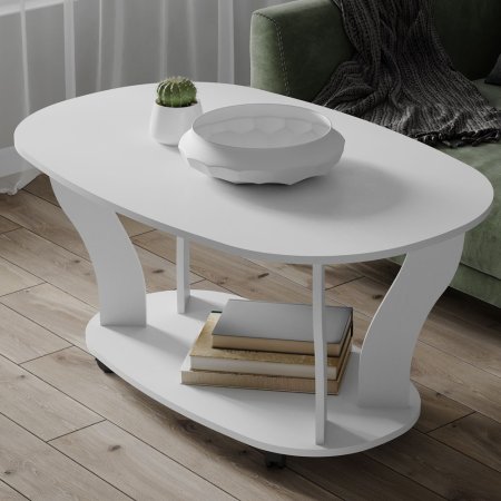 Стол журнальный Консул 3 в гостиную (Белый)