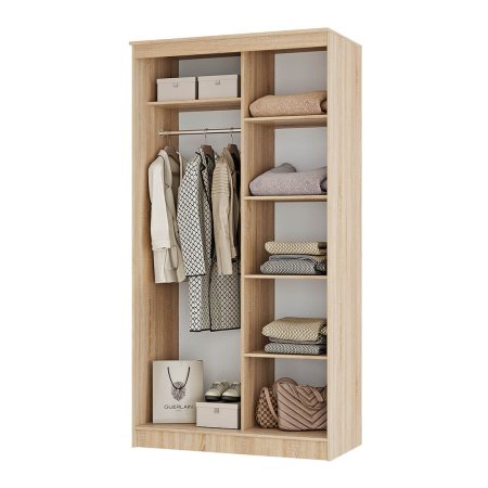 Сакура шкаф-купе 1,14м (Сонома/Белый)