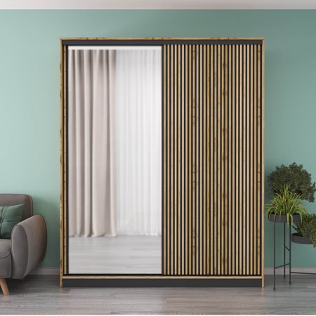 Аэлита шкаф-купе ПШ-2.9 корпус + фасад 1800  (Дуб Вотан / Черный)