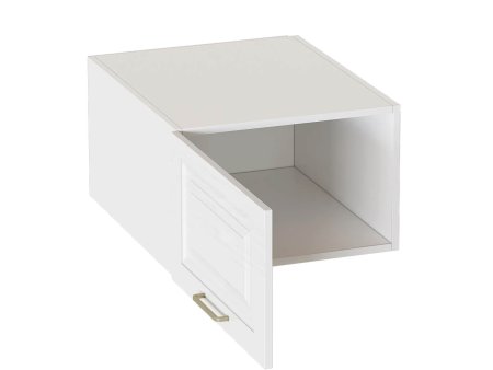 Манхэттен антресоль 1 дверная (Белый Аляска/Айс 06)