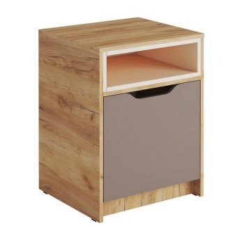 Rich Рич Тумба прикроватная ТМ-001 для детской (Миндаль/Глиняный серый)