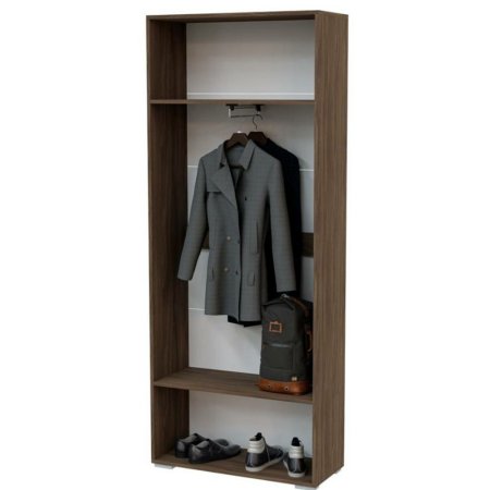 Вегас прихожая шкаф 2 ств. снято с производства (Шимо темный/кофе с молоком глянец)