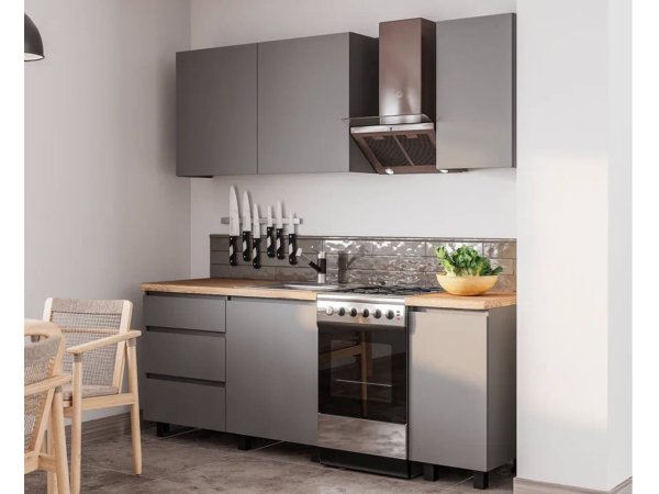 Кухня Асти 1,6 м (графит)