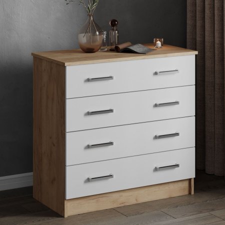 Комод Катрин 3 (Крафт золотой/Белый)