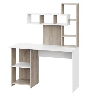 Компьютерный стол Олимп ЛДСП (Дуб крафт серый/белый)