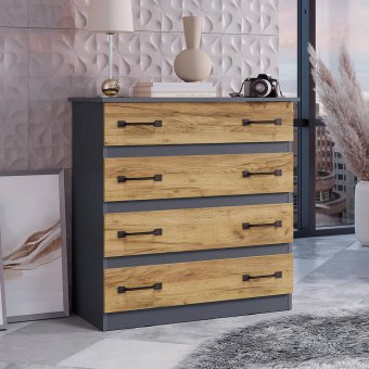 Комод Лофт (графит/крафт)