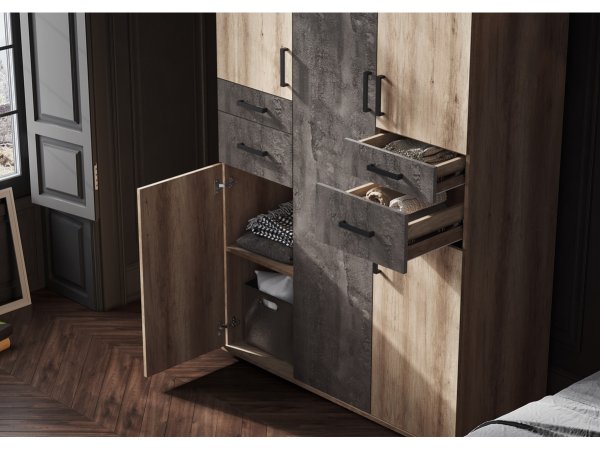 Шкаф Нельсон ШК 02 (Железный камень/дуб каньон)