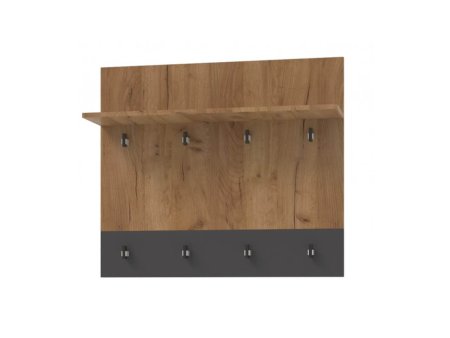 Бостон секция 10 Вешалка (дуб вотан/антрацит)