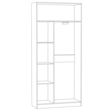 Двустворчатые распашные шкафы