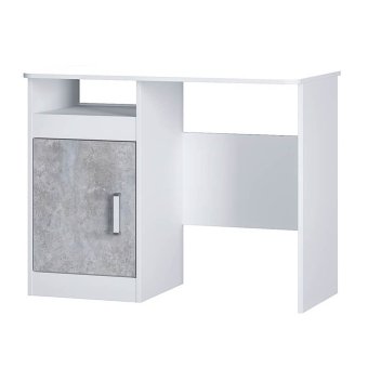 Паскаль письменный стол (белый/цемент светлый)