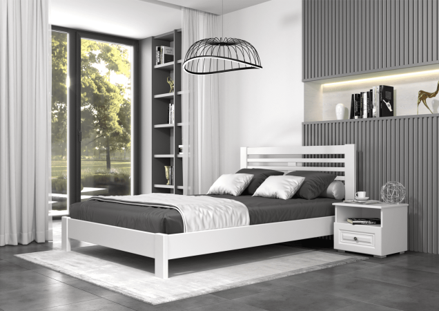 Линда кровать 140х200 + металлокаркас + ножки (Белый античный)