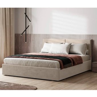 Кровать Мелоди КР03-160 + ортопедическое основание (Бежевый)