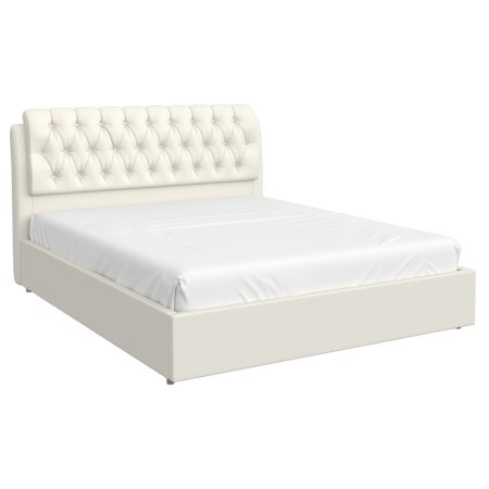 кровать Белиста 160х200 + металлокаркас + подъемный механизм (Белый)