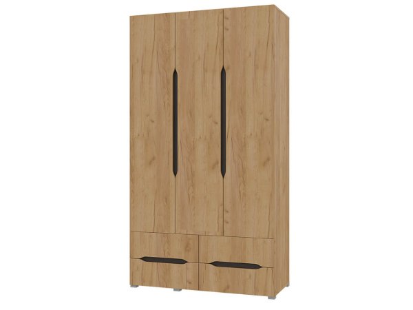 Вега шкаф 3 ств без зеркала и без ящиков (Дуб крафт золотой)