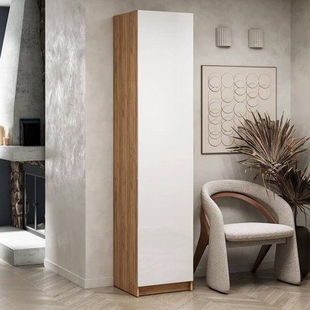 Стоуби шкаф ШК-501 (Дуб Крафт Золотой/Белый Глянец)