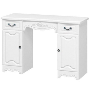 Лотос (ЛАК) стол туалетный (макияжный) (Белый/Белый жемчуг)