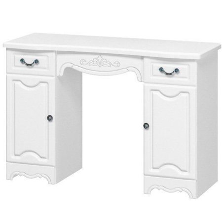 Лотос (ЛАК) стол туалетный (макияжный) (Белый/Белый жемчуг)