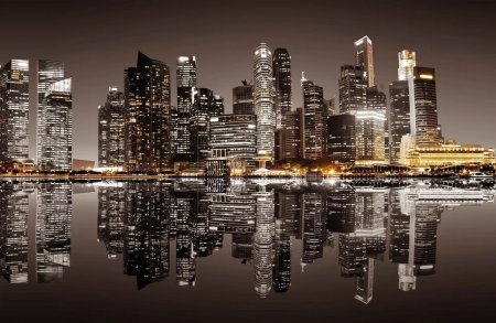 Стол "Город" раздвижной с фотопечатью (1500*700/400) стекло 4мм+лдсп 22мм кромка-черный