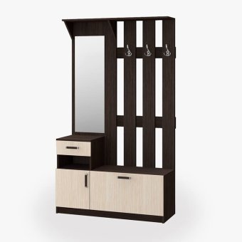 Машенька прихожая 1200 вешалка с зеркалом (Венге/Белфорд)