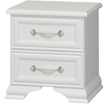 Спальня ГРАЦИЯ (ЛАК) тумба 2ящ. (Белый/Белый)