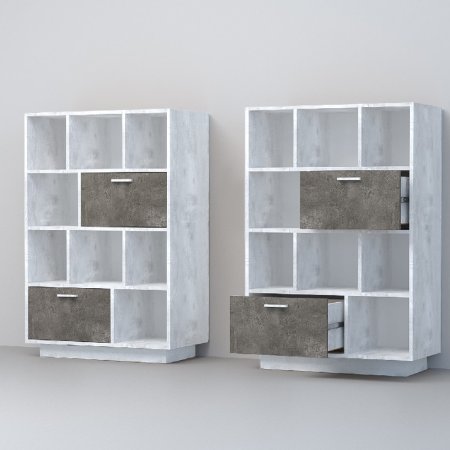 Эго Комод К-1 подиум (Бетон Светлый/Камень Темный)