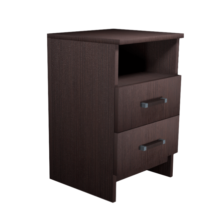 Тумба прикроватная №2 (2 ящика) (новые нап) (Венге)