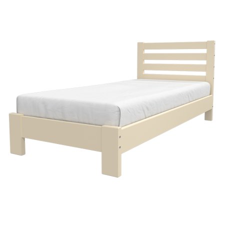 Вероника кровать 90х200 + металлокаркас + комплект ножек (Слоновая кость)