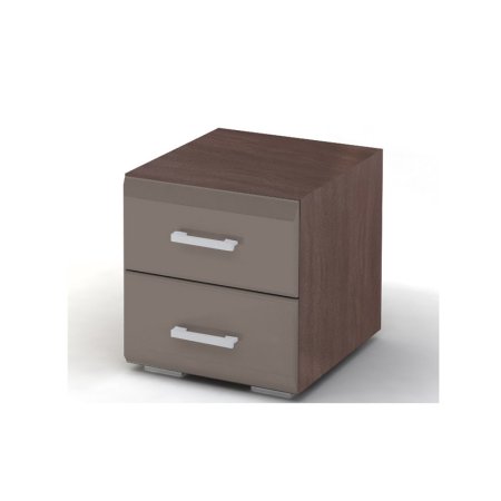 Вегас тумба ТБ1 прикроватная снято с производства (Шимо темный/кофе с молоком глянец)