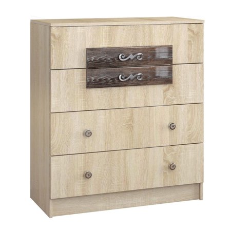 Мадлен комод (дуб сонома/МДФ дуб шале мореный)