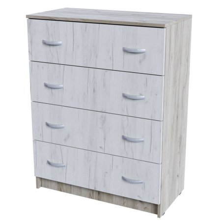 Басса комод КМ 554 4 ящика (Крафт белый / крафт серый)