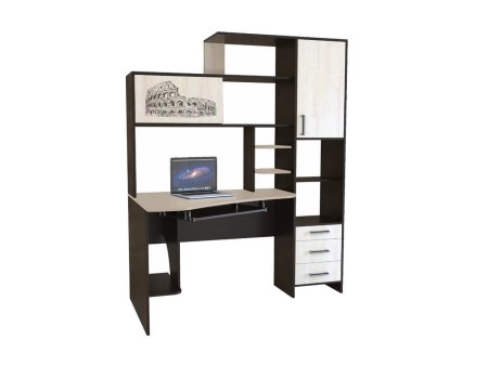 Компьютерный стол КЛ №6.0 левый (Венге / Дуб молочный)