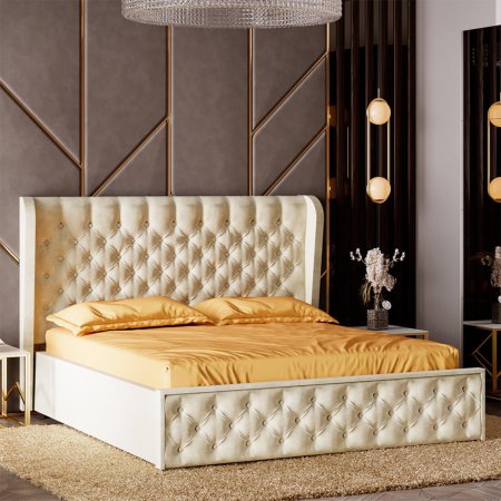 Кровать Франческа 160х200 без настила (Крем)