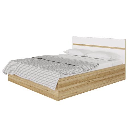 Ненси кровать 160х200 + Основание ламели (Крафт золотой/Белый глянец)