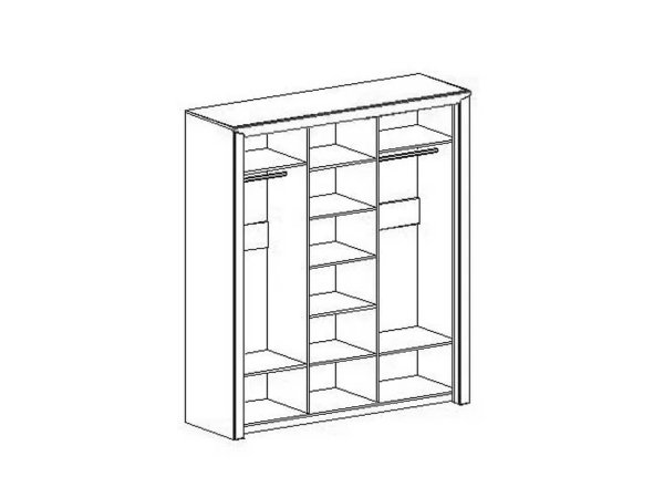 Соренто спальня шкаф-купе 3 дверный-снято с производства (Дуб Бонифаций)