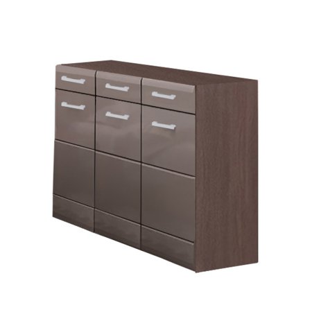 Вегас комод 3 ящика снято с производства (Шимо темный/кофе с молоком глянец)