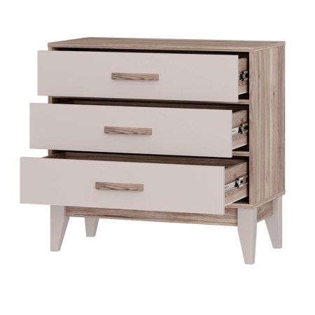 Скандика комод КМ-01 (дуб смоки/кашемир)