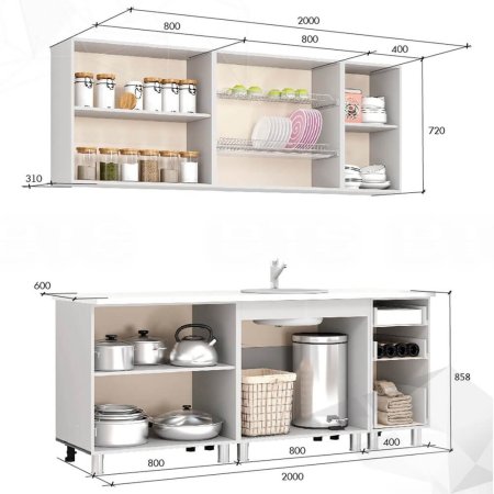 Кухня Крафт 2,0м (крафт)