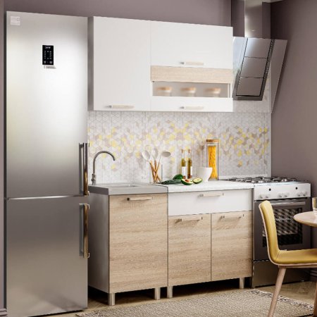 Кухня Айсбери 1,2 м (белый/сонома)