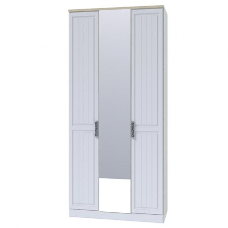 Венеция-1 секция-8 Шкаф 3 ств. (Сонома/Белый)