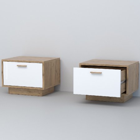 Эго Тумба Т-5 подиум (Дуб Крафт Золотой/Белый Глянец)