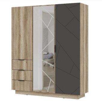 Трёхстворчатые распашные шкафы