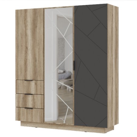 Трёхстворчатые распашные шкафы